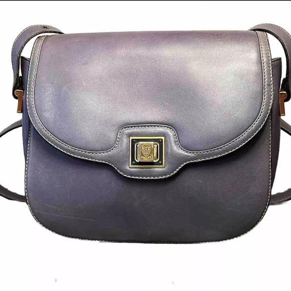 Gucci Handbags - Gucci Vintage RARE MARMONT ANIMALIER Heritage Calf Leather Turnlock Bag Gray.